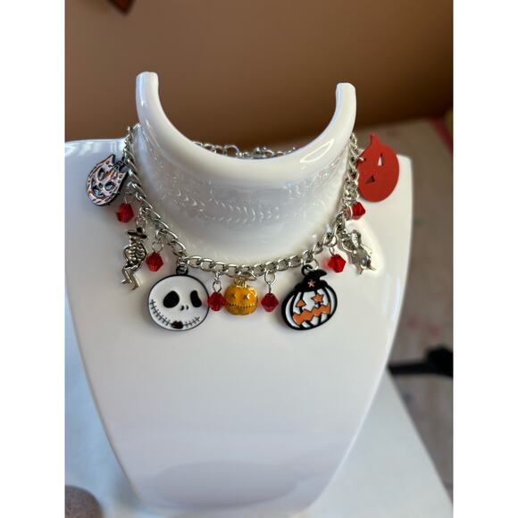 Boutique Halloween Choker Necklace Pumpkin Witchy Goblincore - Picture 5 of 5